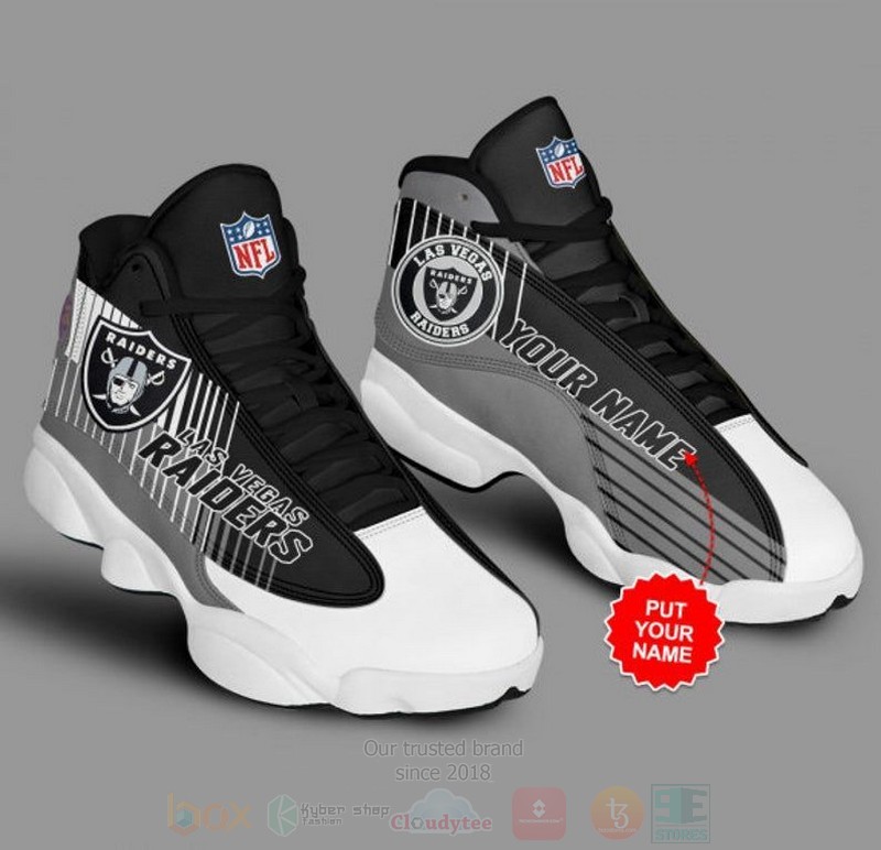 Las_Vegas_Raiders_Football_NFL_Custom_Name_Air_Jordan_13_Shoes