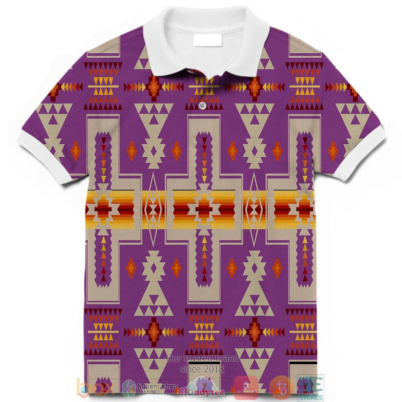 Light_Purple_Tribe_Design_Native_American_Polo_Shirt