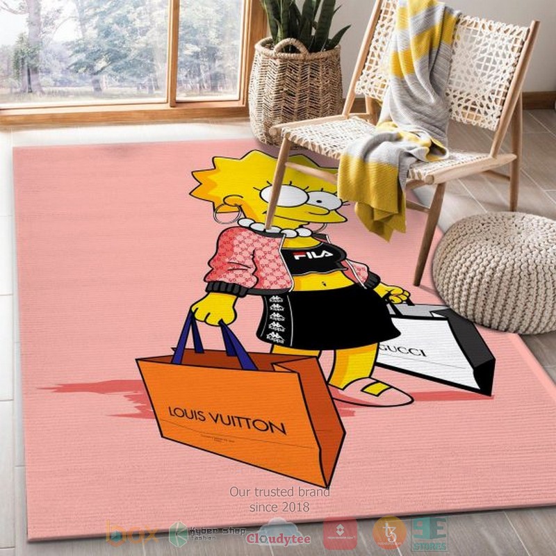 Lisa_Simpson_Louis_Vuitton_and_Gucci_Area_Rug
