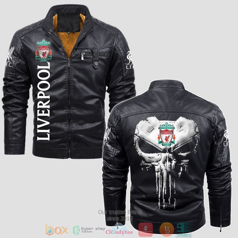 Liverpool_Punisher_Skull_Fleece_Leather_Jacket