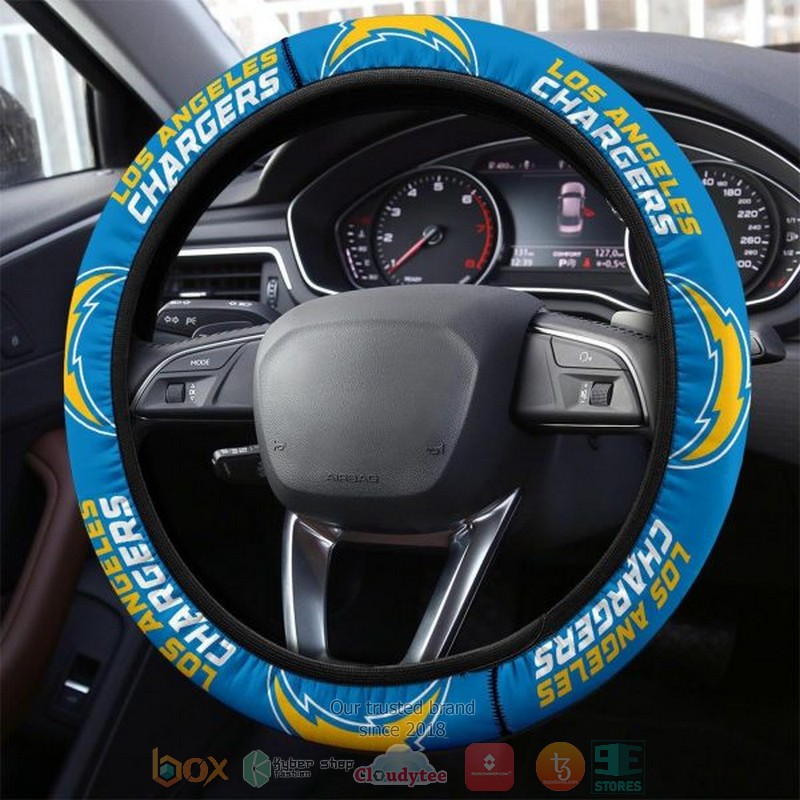 Los_Angeles_Chargers_steering_wheel_cover