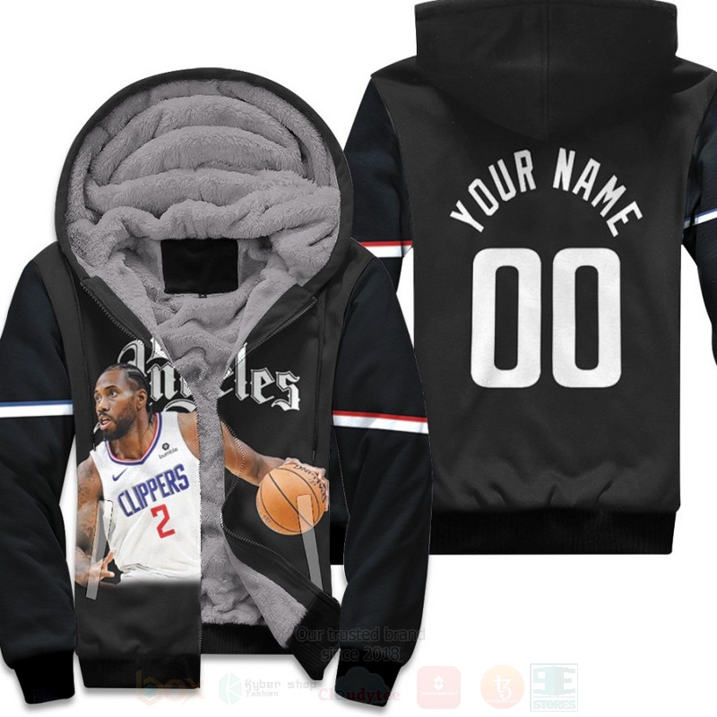Los_Angeles_Clippers_Kawhi_Leonard_2_2020_NBA_Black_Personalized_3D_Fleece_Hoodie