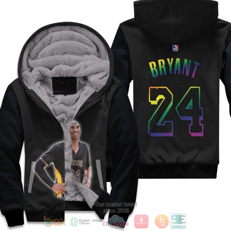 Los_Angeles_Lakers_Kobe_Bryant_24_NBA_Black_fleece_hoodie