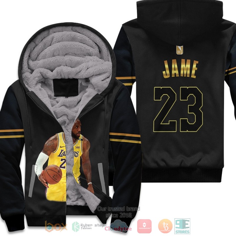 Los_Angeles_Lakers_LeBron_James_23_NBA_Black_fleece_hoodie