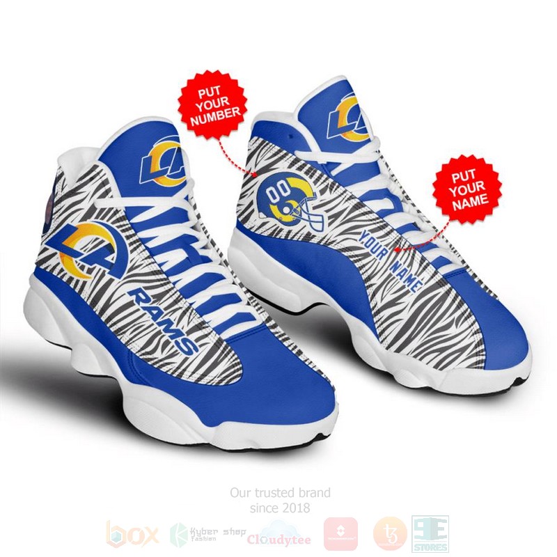 Los_Angeles_Rams_NFL_Personalized_Air_Jordan_13_Shoes