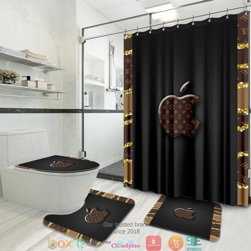 Louis_Vuitton_Apple_Gold_shower_curtain_bathroom_set