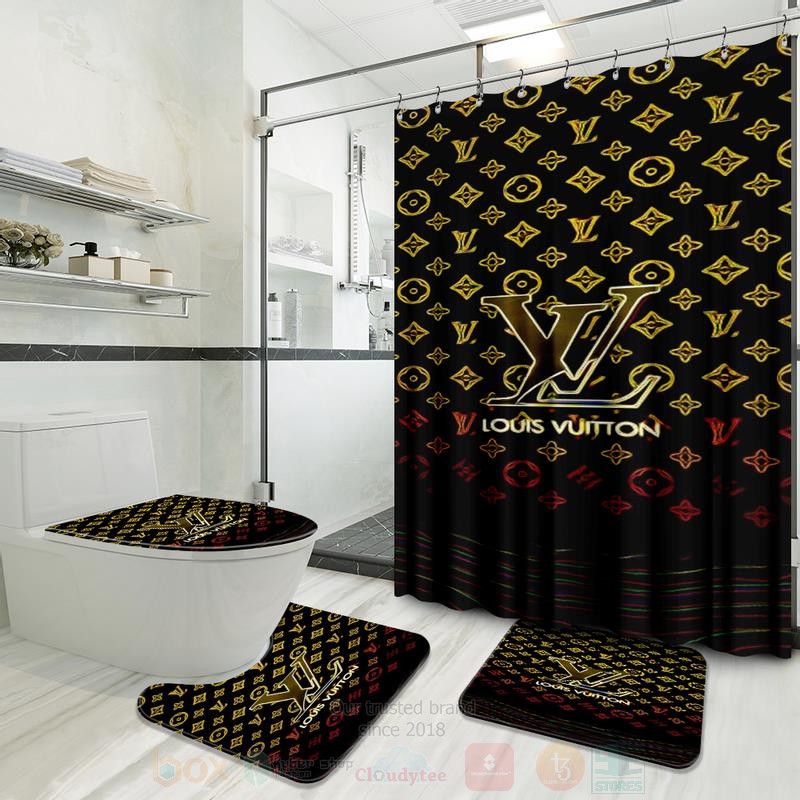 Louis_Vuitton_Black-Red-Yellow_Shower_Curtain_Bathroom_Set
