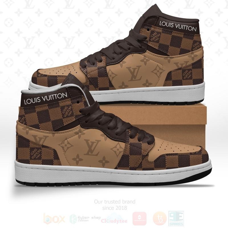 Louis_Vuitton_Brown-Black_Air_Jordan_High_Top_Shoes