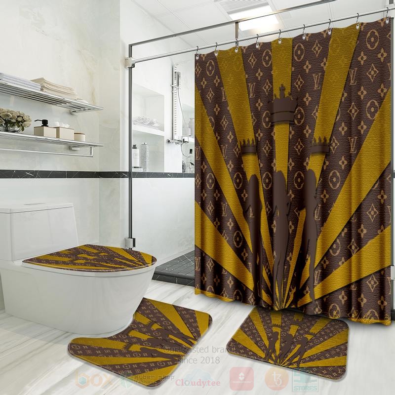 Louis_Vuitton_Brown-Yellow_Shower_Curtain_Bathroom_Set