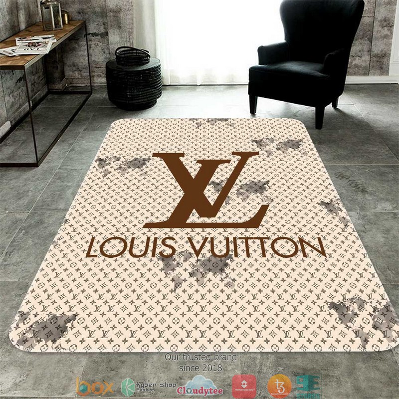 Louis_Vuitton_Brown_White_Carpet_Rug