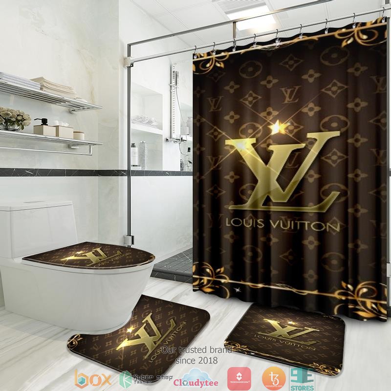 Louis_Vuitton_Gold_LV_shower_curtain_bathroom_set