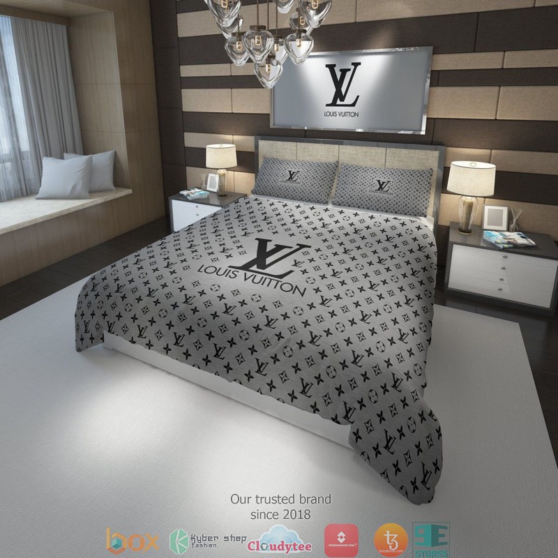 Louis_Vuitton_LV_Grey_Duvet_cover_bedding_set