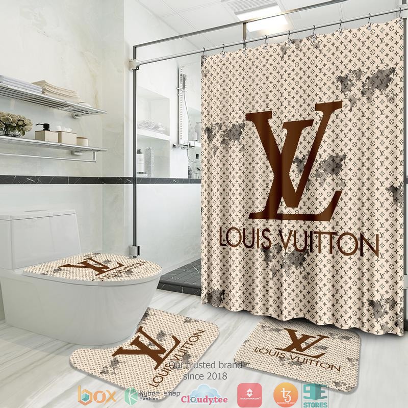 Louis_Vuitton_LV_Light_brown_shower_curtain_bathroom_set