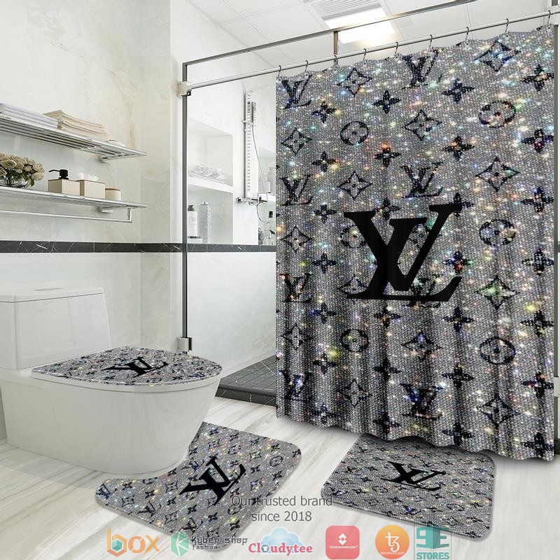 Louis_Vuitton_LV_Silver_Twinkle_Diamonds_shower_curtain_bathroom_set
