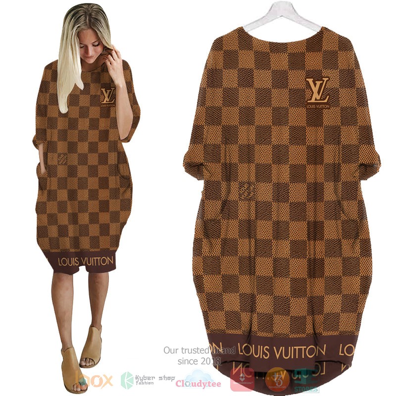 Louis_Vuitton_LV_brown_Damier_Pattern_Pocket_Dress