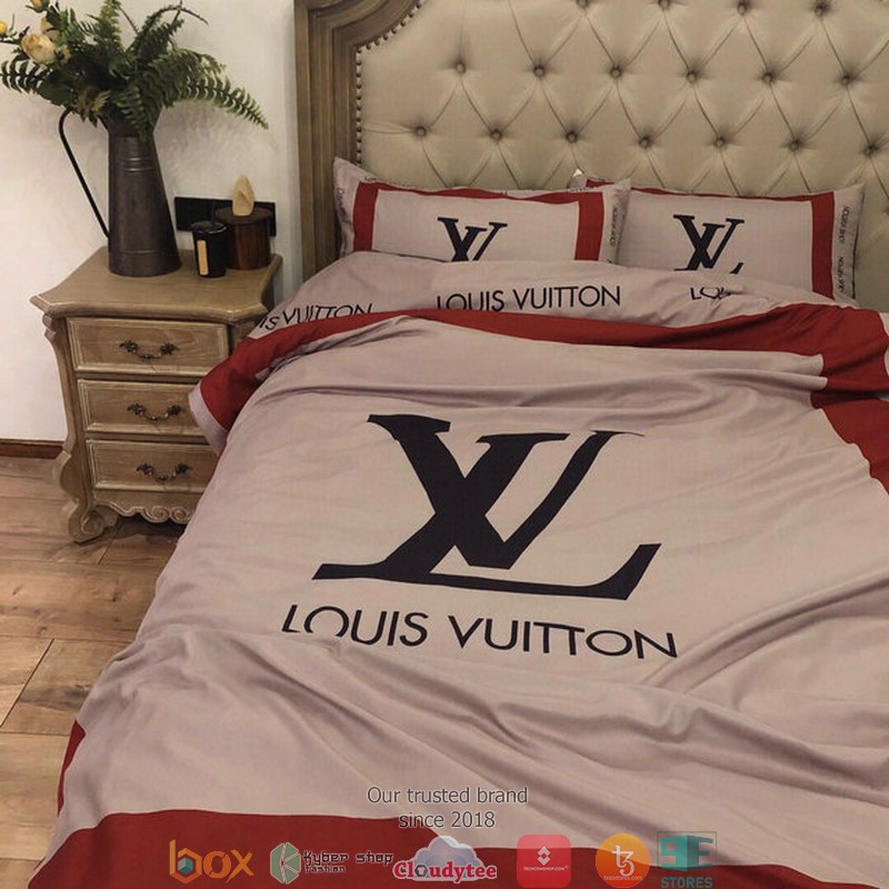 Louis_Vuitton_LV_red_border_Duvet_cover_bedding_set
