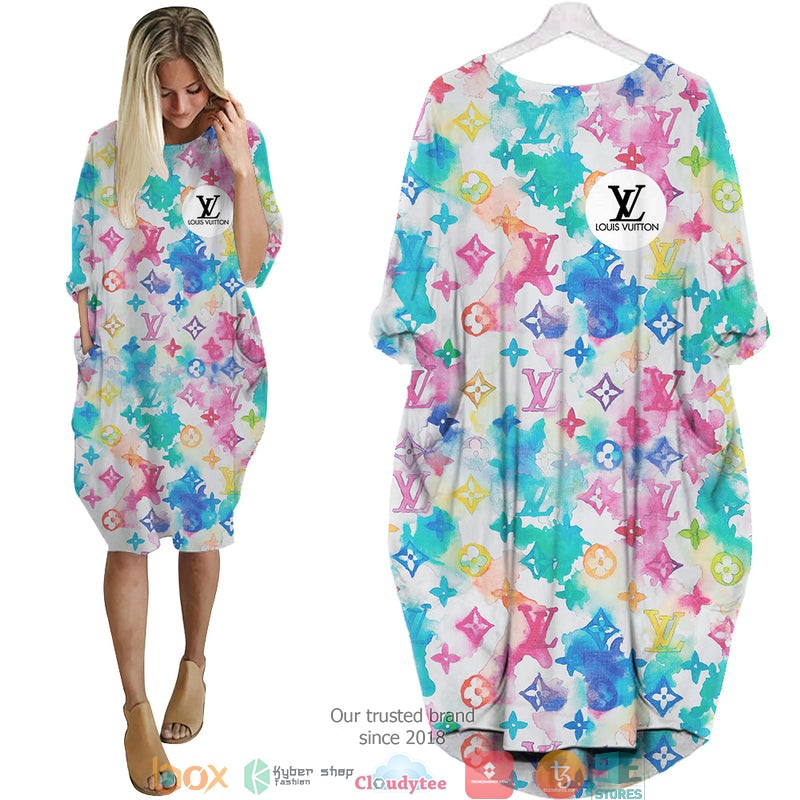 Louis_Vuitton_LV_variegated_pastel_color_Batwing_Pocket_Dress