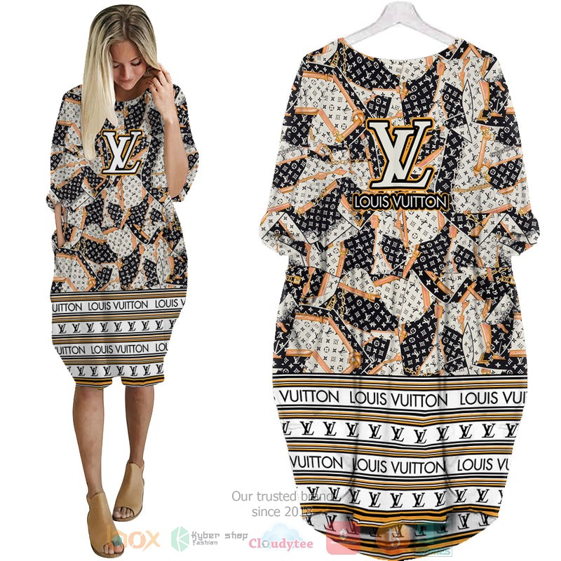 Louis_Vuitton_LV_white_pattern_Pocket_Dress