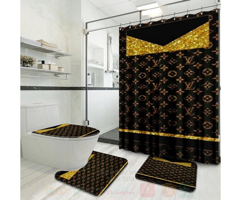 Louis_Vuitton_Luxury_Black-Yellow_Shower_Curtain
