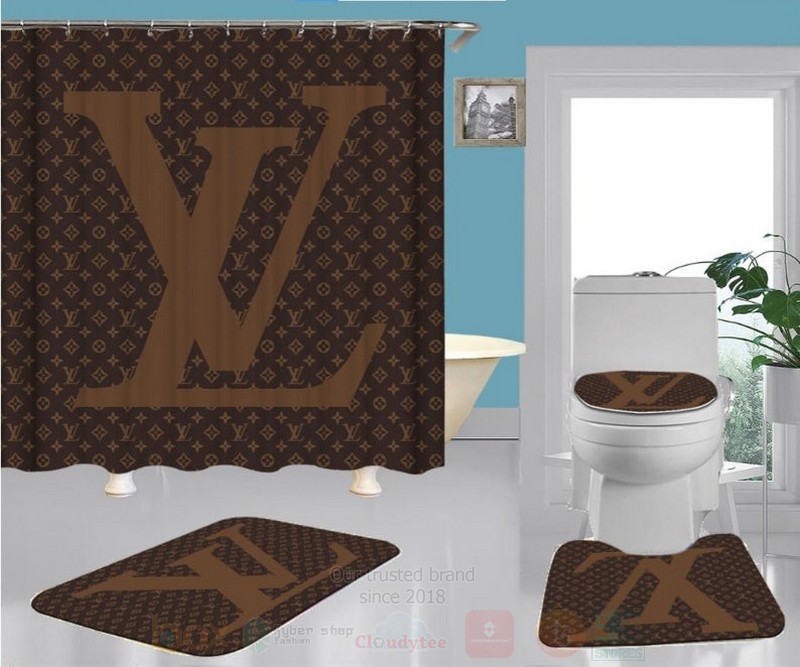 Louis_Vuitton_Luxury_Brown-Chocolate_Shower_Curtain