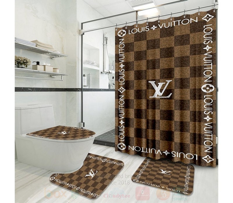 Louis_Vuitton_Luxury_Brown-Dark_Brown_Shower_Curtain