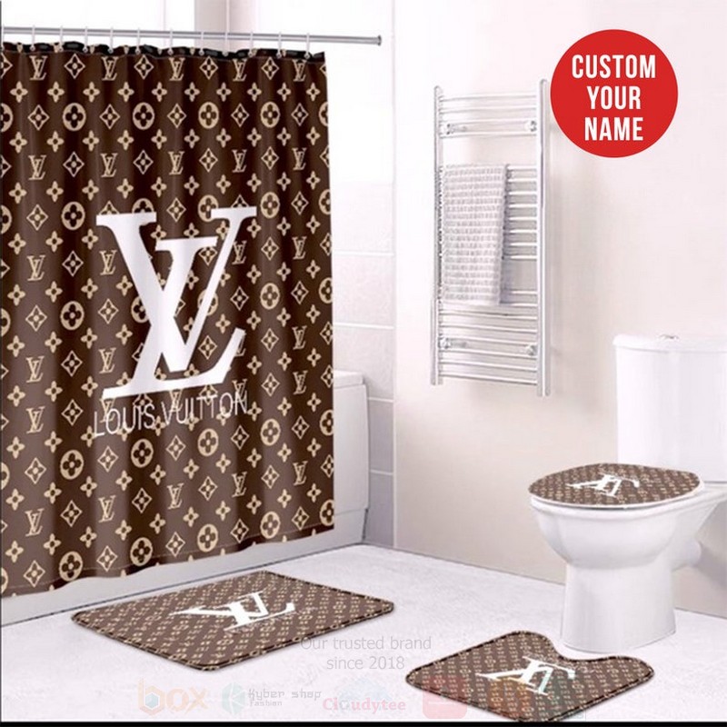 Louis_Vuitton_Luxury_Chocolate-White_Shower_Curtain