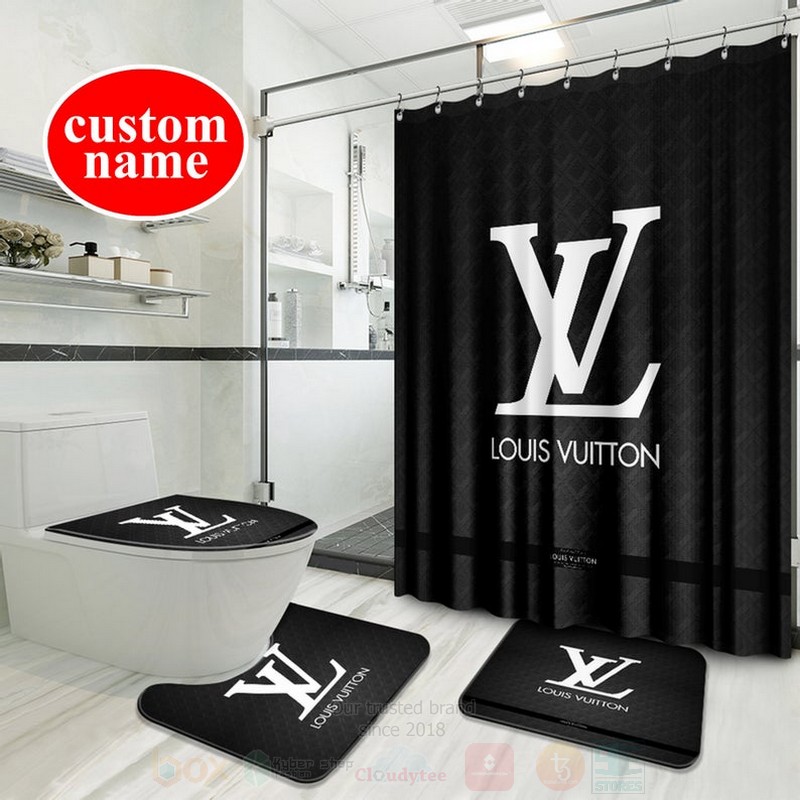 Louis_Vuitton_Luxury_Custom_Name_Full_Black-White_logos_Shower_Curtain