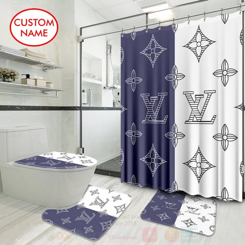 Louis_Vuitton_Luxury_Custom_Name_Purple-White_Shower_Curtain