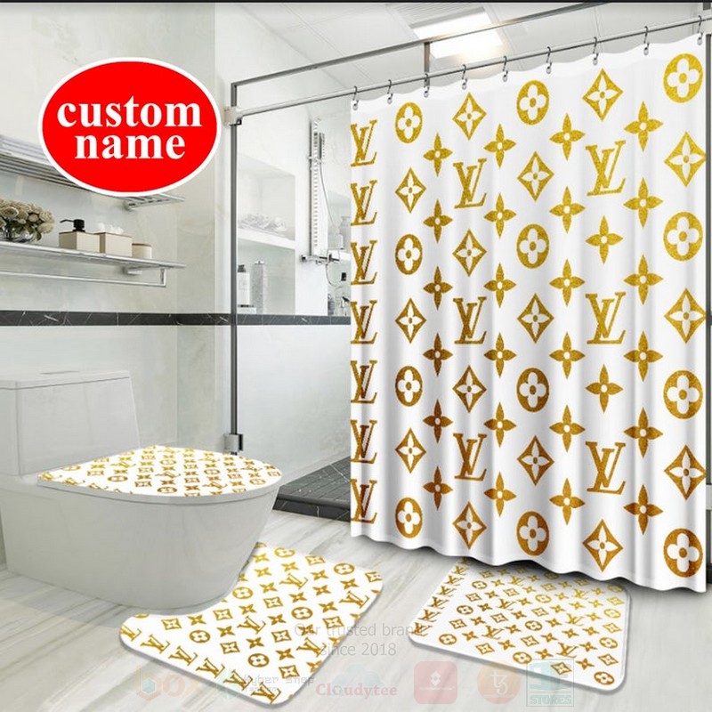 Louis_Vuitton_Luxury_Custom_Name_White-Yellow_Shower_Curtain
