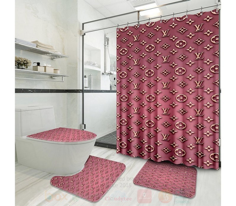 Louis_Vuitton_Luxury_Full_Pink_Shower_Curtain