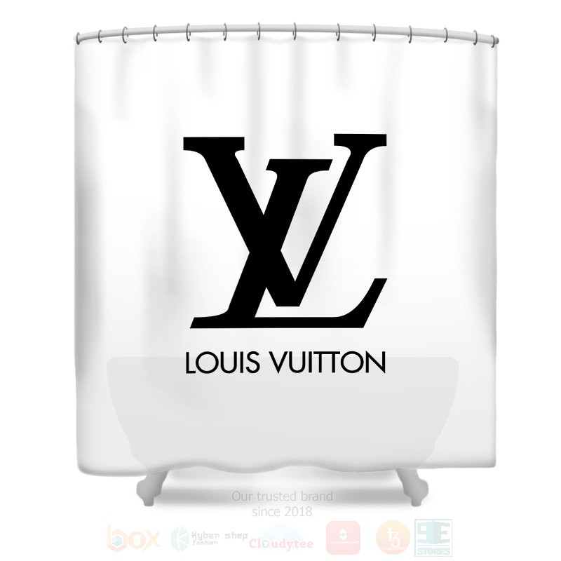 Louis_Vuitton_Luxury_Full_White-Black_Logo_Shower_Curtain