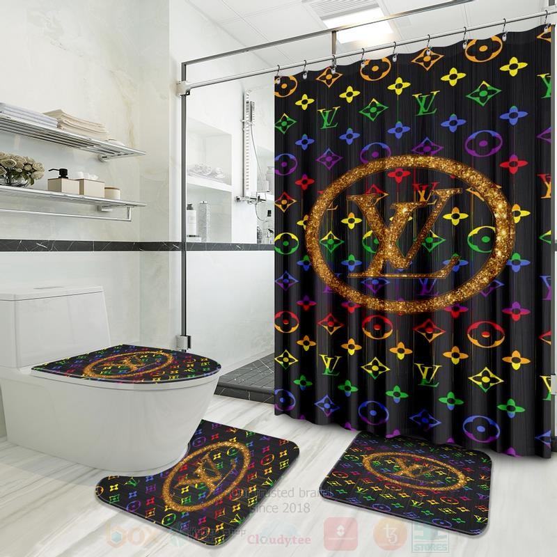 Louis_Vuitton_Multi_Color_Shower_Curtain_Bathroom_Set