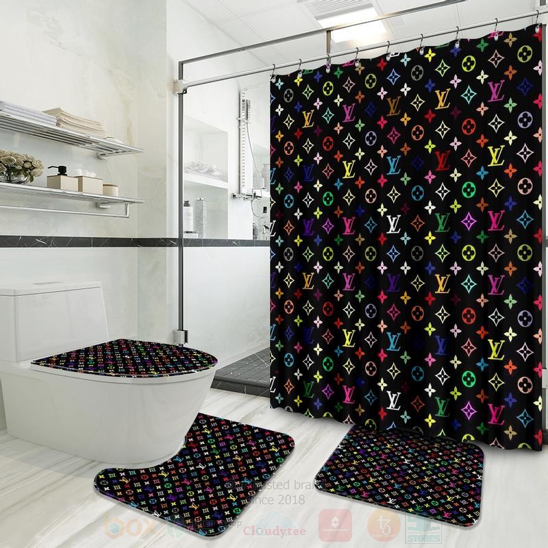 Louis_Vuitton_Multi_Colors_Shower_Curtain_Bathroom_Set