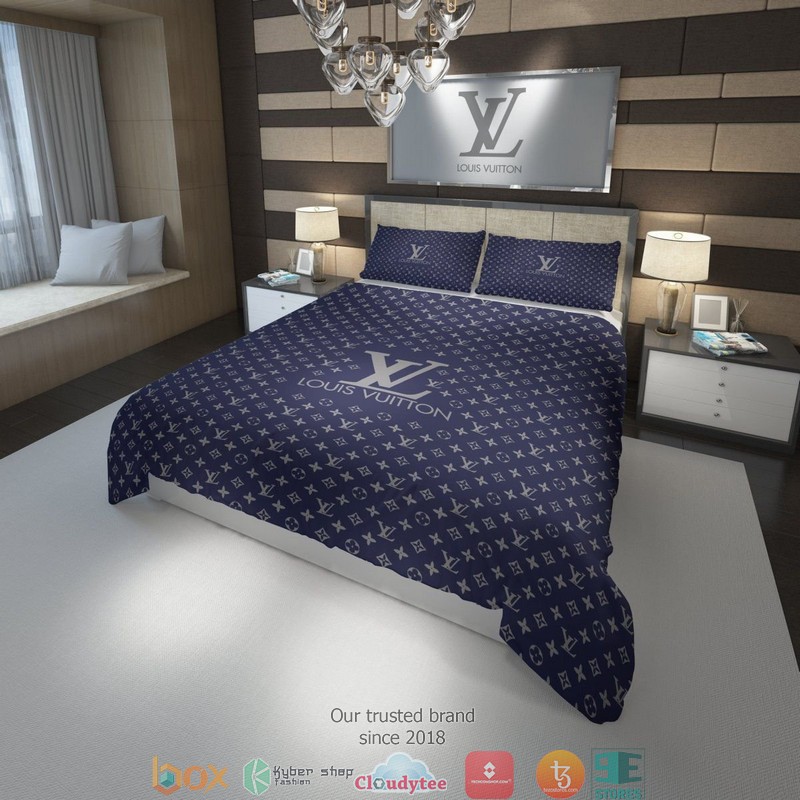 Louis_Vuitton_Navy_Duvet_cover_bedding_set