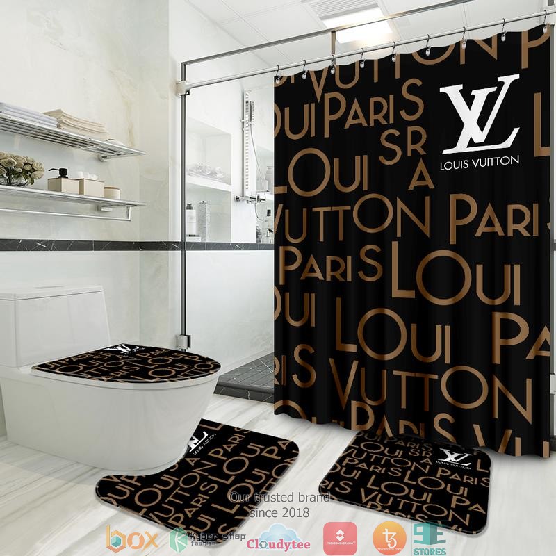 Louis_Vuitton_Paris_Brown_shower_curtain_bathroom_set