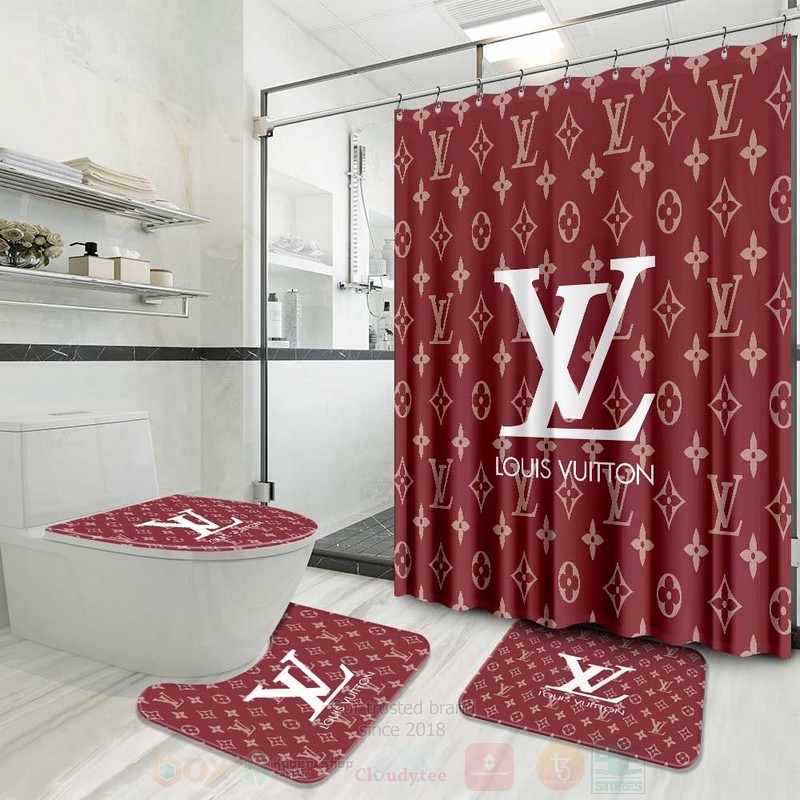 Louis_Vuitton_Red_Shower_Curtain_Bathroom_Set