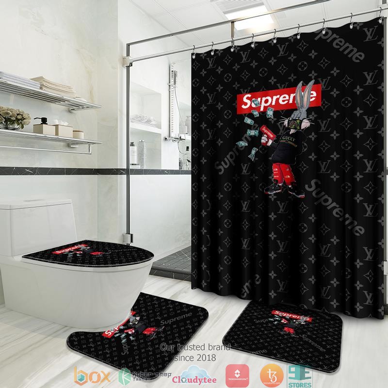 Louis_Vuitton_Supreme_Bugs_Bunny_shower_curtain_bathroom_set
