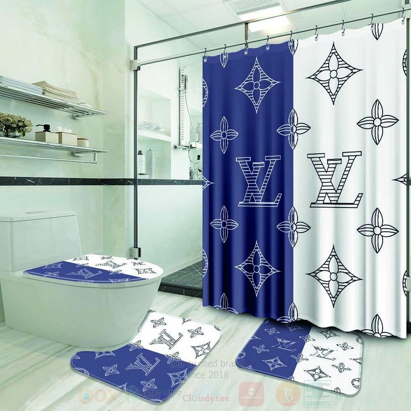 Louis_Vuitton_White-Blue_Shower_Curtain_Bathroom_Set