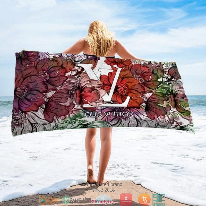 Louis_Vuitton_big_flower_pattern_Beach_Towel