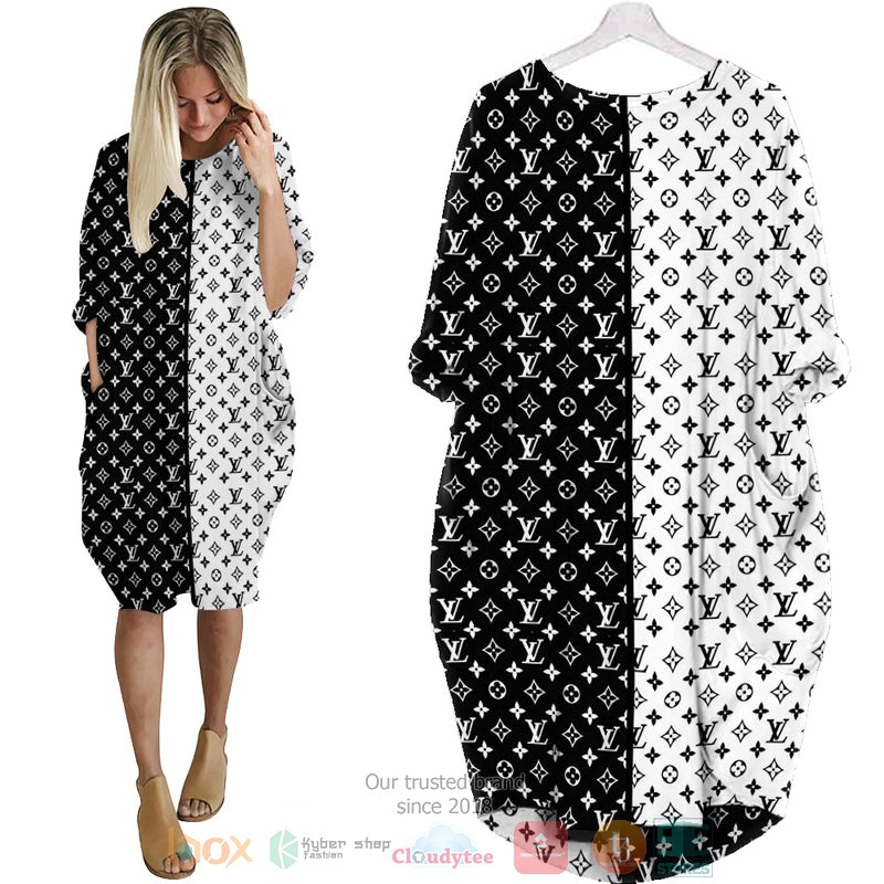 Louis_Vuitton_black_white_pattern_Pocket_Dress