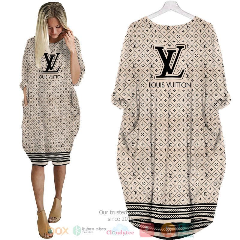 Louis_Vuitton_cream_pattern_Pocket_Dress