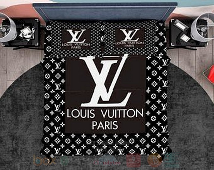 Lv_Louis_Vuitton_Black-White_Caro_Inspired_Bedding_Set