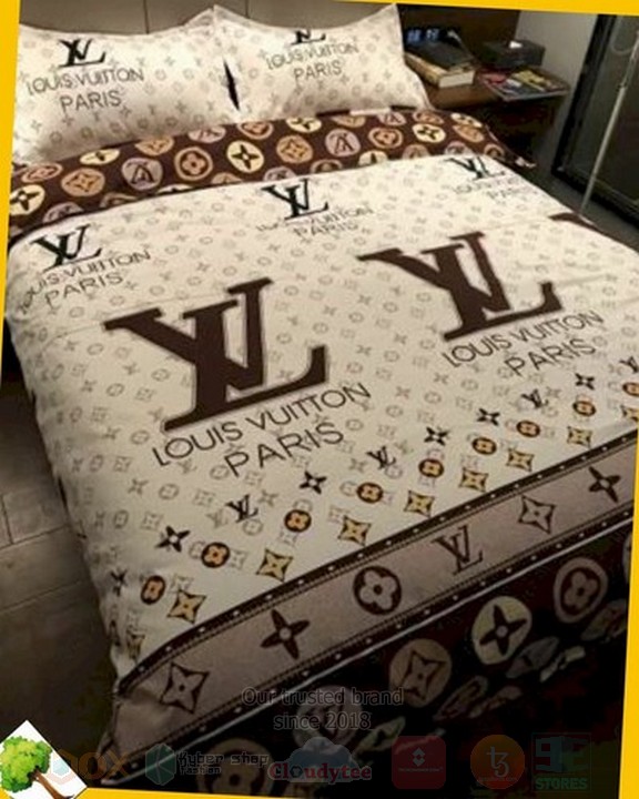 Lv_Louis_Vuitton_Cream-Brown_Inspired_Bedding_Set