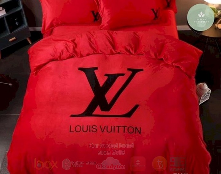 Lv_Louis_Vuitton_Full_Red_Inspired_Bedding_Set