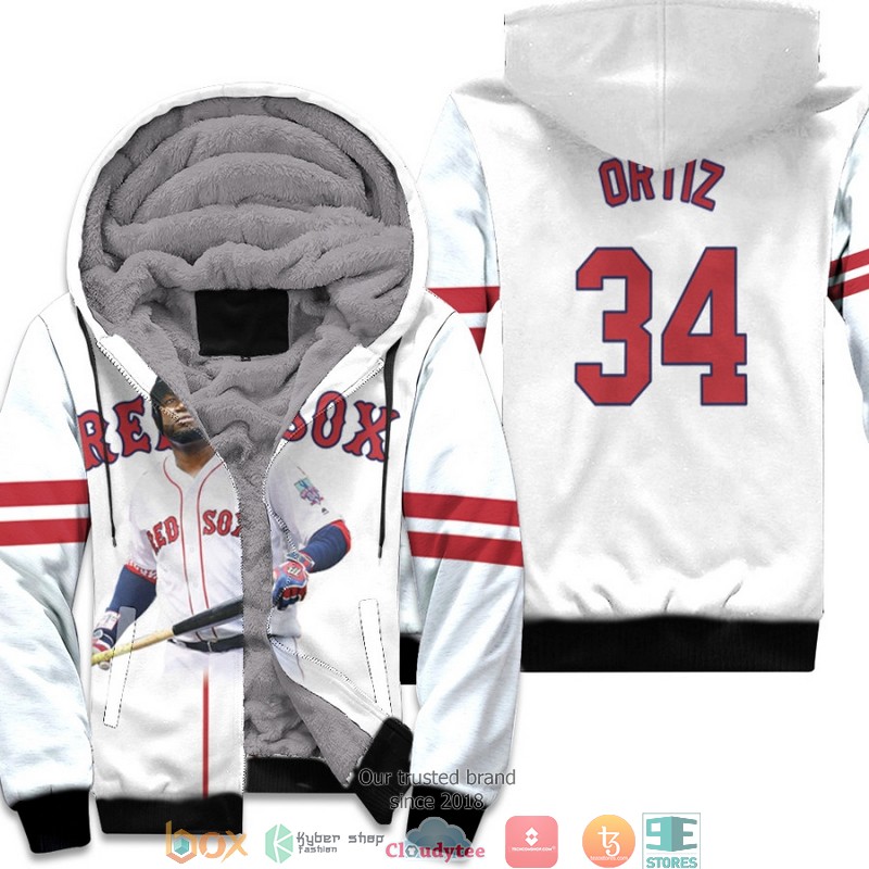 MLB_Boston_Red_Sox_David_Ortiz_34_Majestic_Home_Player_2019_White_3d_Fleece_Hoodie