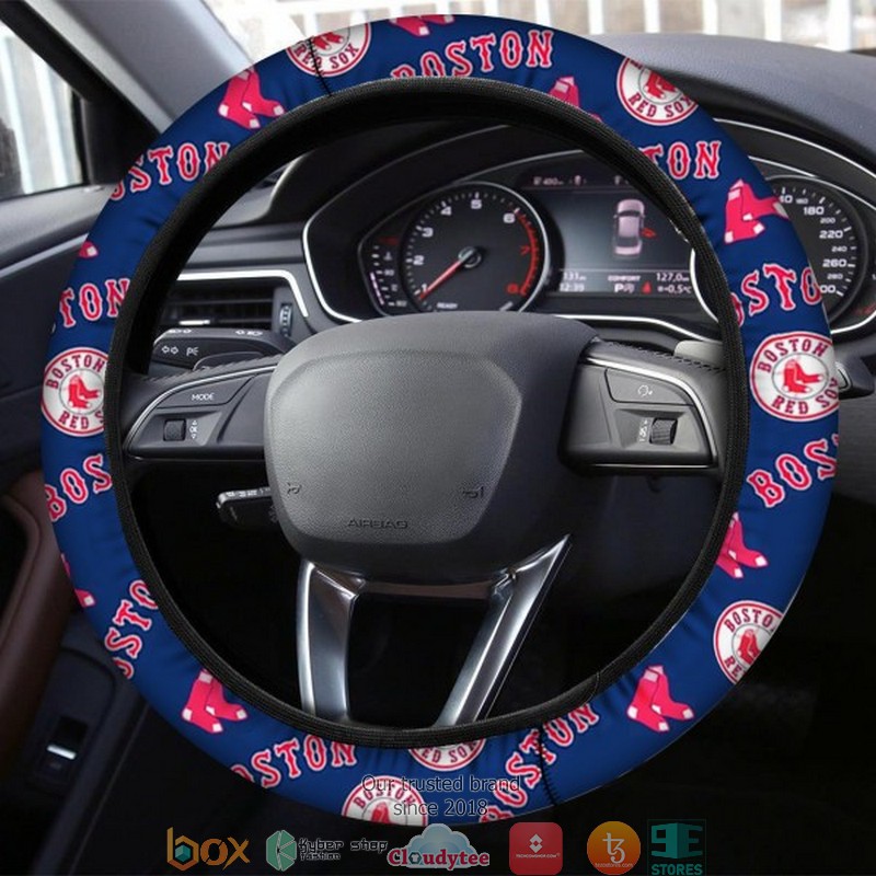 MLB_Boston_Red_Sox_Navy_Steering_wheel