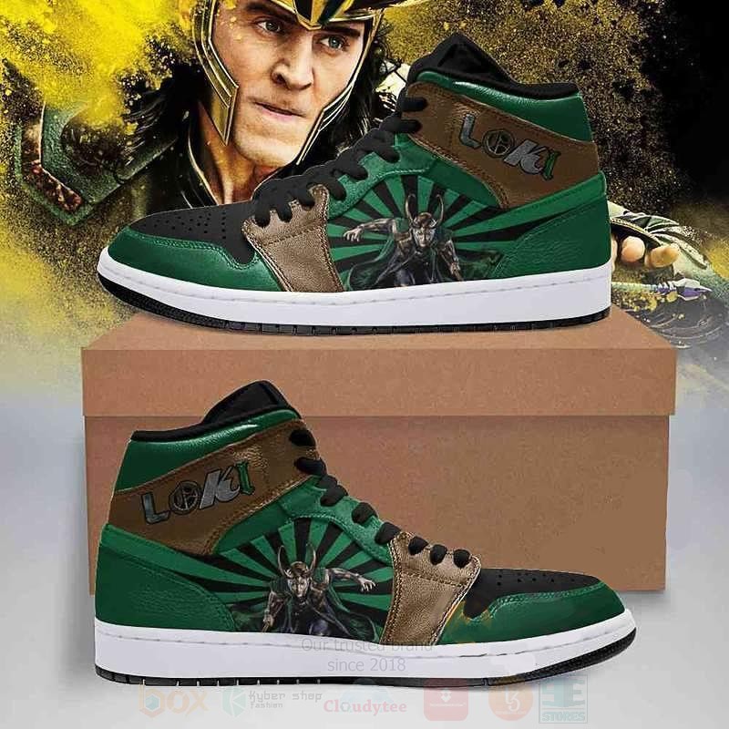 Marvel_Loki_Green_Air_Jordan_High_Top_Shoes