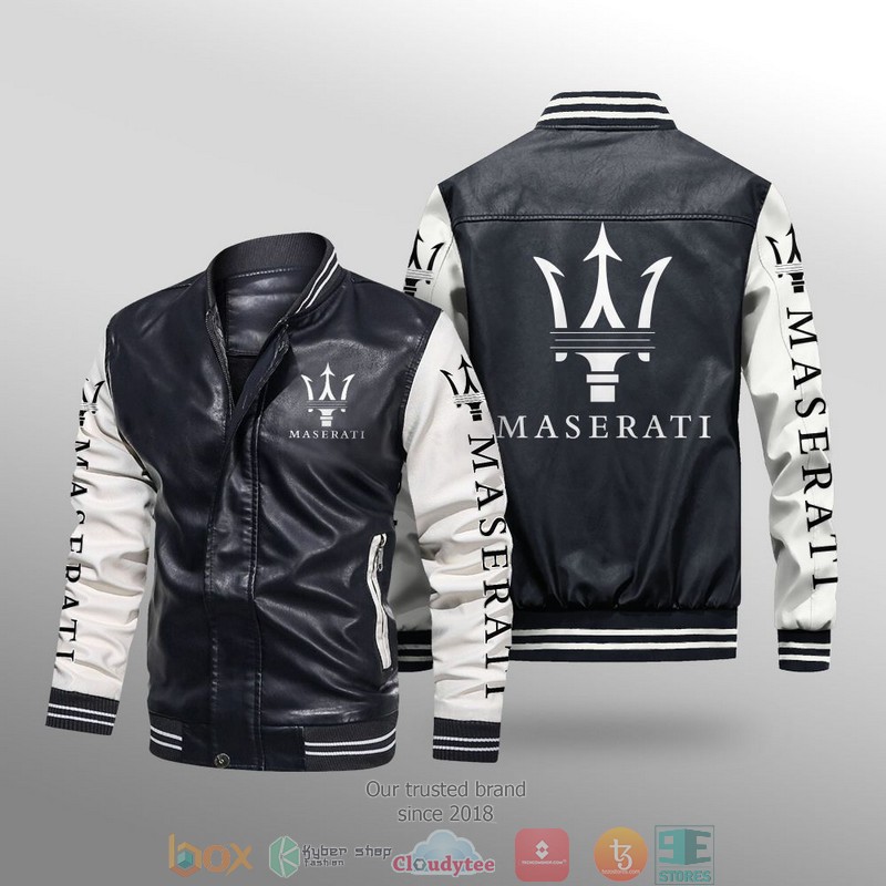 Maserati_Car_Brand_Leather_Bomber_Jacket