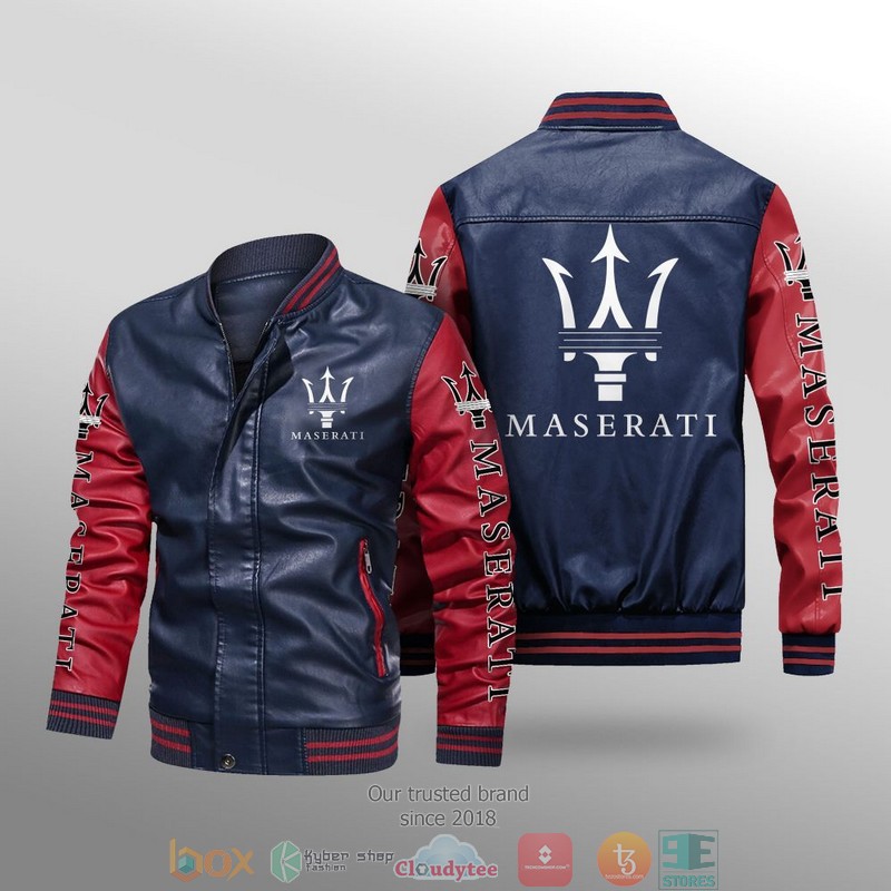 Maserati_Car_Brand_Leather_Bomber_Jacket_1