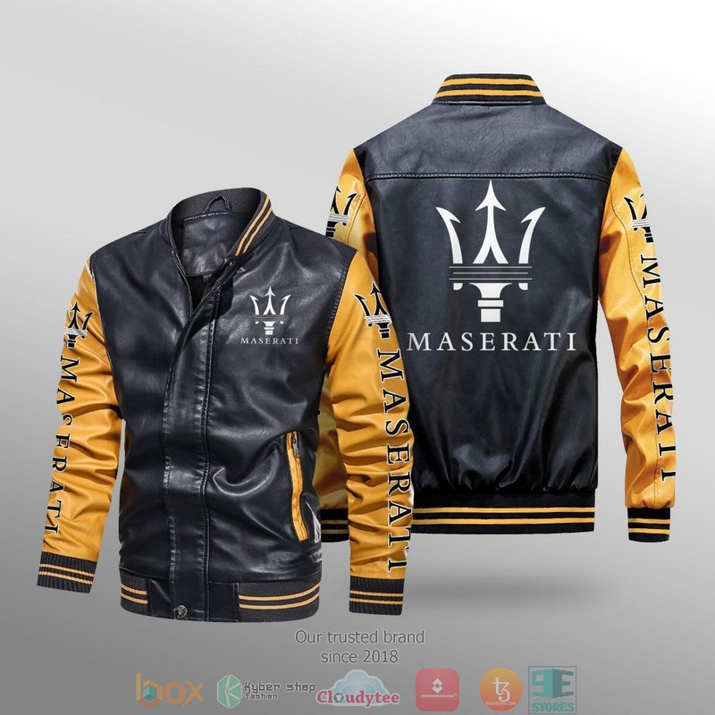 NEW Maserati Leather Bomber Jacket - Express your unique style with ...